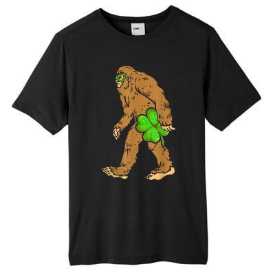 St Patricks Day Funny Bigfoot Shamrock Sasquatch Irish Tall Fusion ChromaSoft Performance T-Shirt