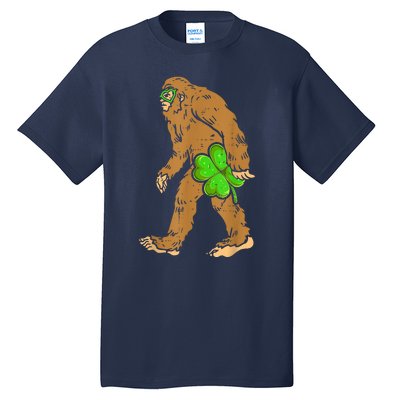 St Patricks Day Funny Bigfoot Shamrock Sasquatch Irish Tall T-Shirt