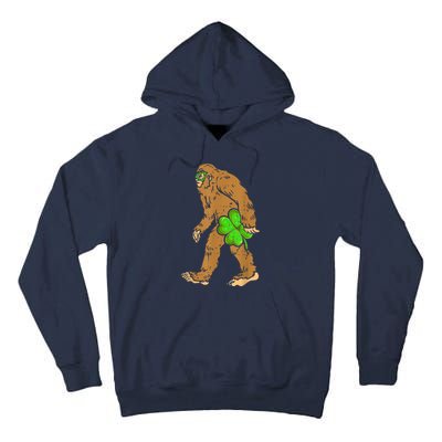 St Patricks Day Funny Bigfoot Shamrock Sasquatch Irish Tall Hoodie