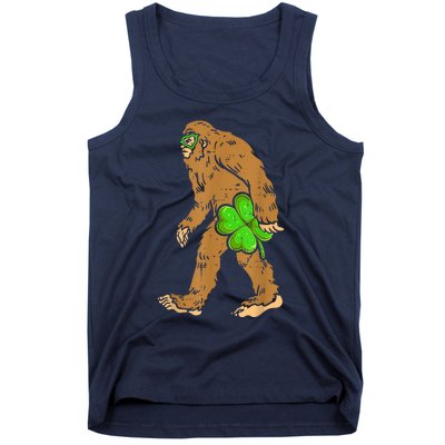 St Patricks Day Funny Bigfoot Shamrock Sasquatch Irish Tank Top