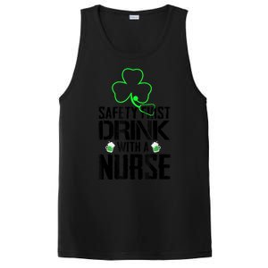 St PatrickS Day Safety First Drink With A Nurse Beer Lovers Gift PosiCharge Competitor Tank