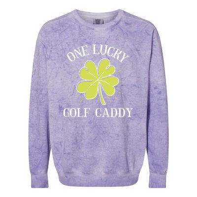 St Patricks Day Meaningful Gift Lucky Golf Caddy Gift Cute Gift Colorblast Crewneck Sweatshirt