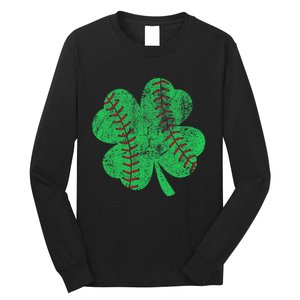 St Patricks Day Shamrock Baseball Saint Paddy's Long Sleeve Shirt