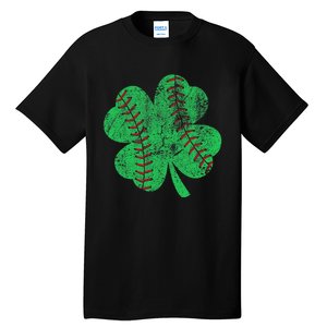 St Patricks Day Shamrock Baseball Saint Paddy's Tall T-Shirt