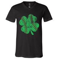 St Patricks Day Shamrock Baseball Saint Paddy's V-Neck T-Shirt