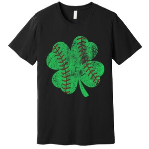 St Patricks Day Shamrock Baseball Saint Paddy's Premium T-Shirt