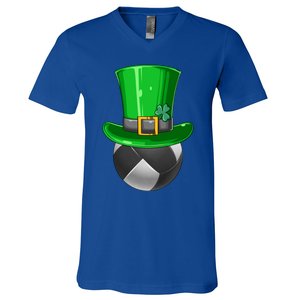 St Patrick's Day Volleyball Irish Volleyball Leprechaun Hat Cool Gift V-Neck T-Shirt