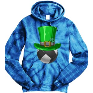 St Patrick's Day Volleyball Irish Volleyball Leprechaun Hat Cool Gift Tie Dye Hoodie