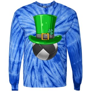 St Patrick's Day Volleyball Irish Volleyball Leprechaun Hat Cool Gift Tie-Dye Long Sleeve Shirt