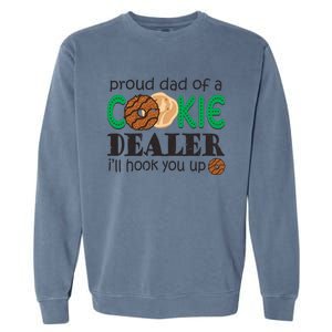 Scout Proud Dad Of A Cookie Dealer Girl Troop Leader Pullover Hoodie Garment-Dyed Sweatshirt