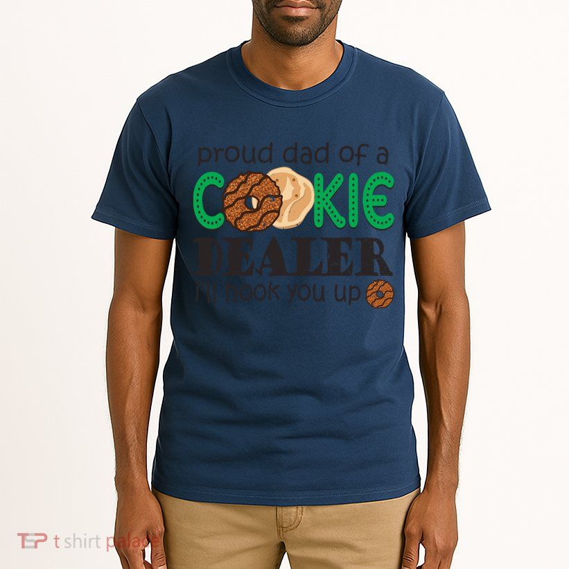 Scout Proud Dad Of A Cookie Dealer Girl Troop Leader Pullover Hoodie Tall T-Shirt