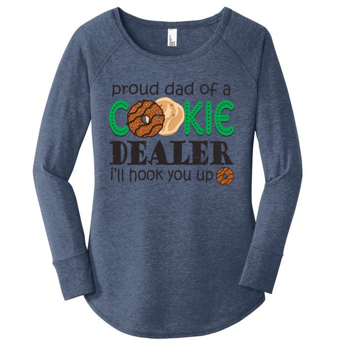 Scout Proud Dad Of A Cookie Dealer Girl Troop Leader Pullover Hoodie Women's Perfect Tri Tunic Long Sleeve Shirt