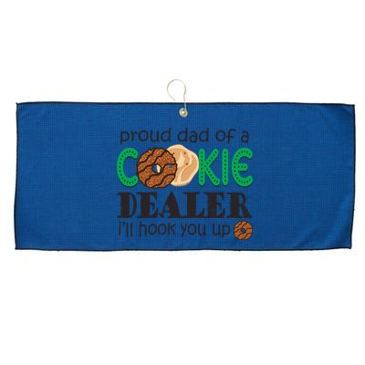 Scout Proud Dad Of A Cookie Dealer Girl Troop Leader Pullover Hoodie Large Microfiber Waffle Golf Towel