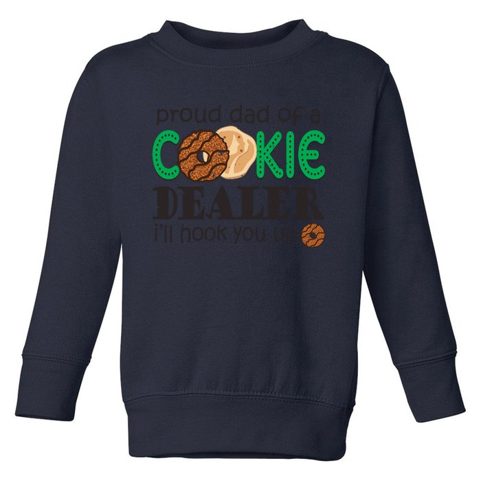 Scout Proud Dad Of A Cookie Dealer Girl Troop Leader Pullover Hoodie Toddler Sweatshirt