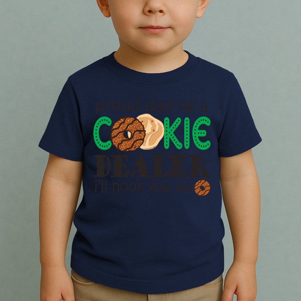 Scout Proud Dad Of A Cookie Dealer Girl Troop Leader Pullover Hoodie Toddler T-Shirt