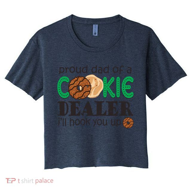 Scout Proud Dad Of A Cookie Dealer Girl Troop Leader Pullover Hoodie Crop Top