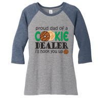 Scout Proud Dad Of A Cookie Dealer Girl Troop Leader Pullover Hoodie Women's Tri-Blend 3/4-Sleeve Raglan Shirt