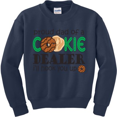 Scout Proud Dad Of A Cookie Dealer Girl Troop Leader Pullover Hoodie Kids Sweatshirt