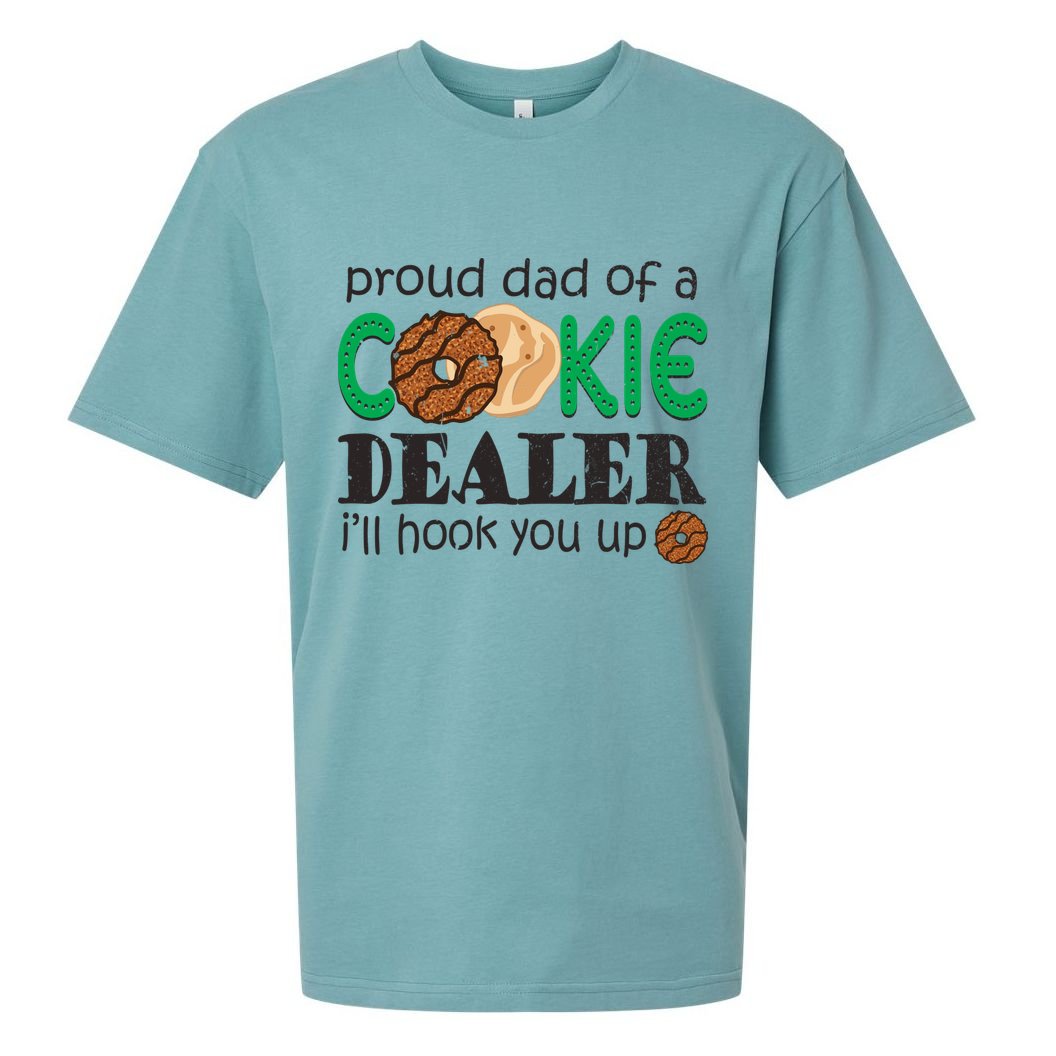 Scout Proud Dad Of A Cookie Dealer Girl Troop Leader Pullover Hoodie Sueded Cloud Jersey T-Shirt