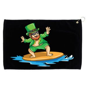 St Patricks Day Surfing Leprechaun St Patricks Day Surf Meaningful Gift Grommeted Golf Towel