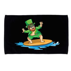 St Patricks Day Surfing Leprechaun St Patricks Day Surf Meaningful Gift Microfiber Hand Towel