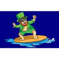 St Patricks Day Surfing Leprechaun St Patricks Day Surf Meaningful Gift Bumper Sticker