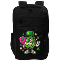 St. Patrick's Day Funny Lucky Pickleball Irish Shamrock Impact Tech Backpack