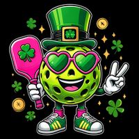 St. Patrick's Day Funny Lucky Pickleball Irish Shamrock 16 in Basic Backpack