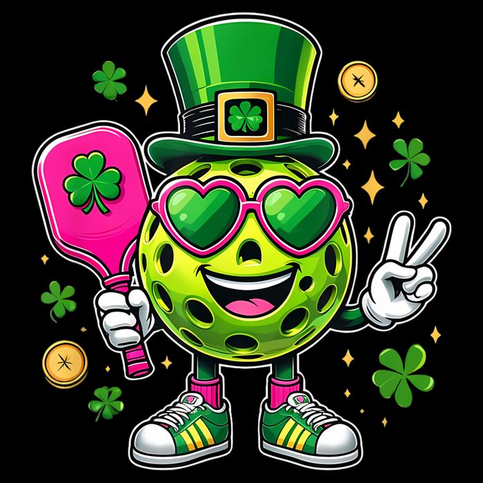 St. Patrick's Day Funny Lucky Pickleball Irish Shamrock 16 in Basic Backpack