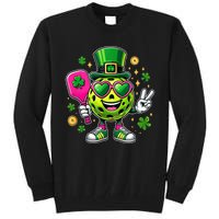 St. Patrick's Day Funny Lucky Pickleball Irish Shamrock Tall Sweatshirt