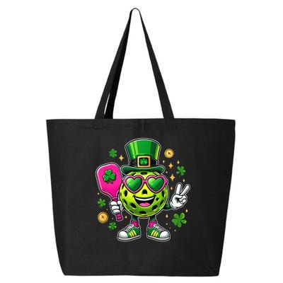 St. Patrick's Day Funny Lucky Pickleball Irish Shamrock 25L Jumbo Tote