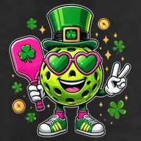 St. Patrick's Day Funny Lucky Pickleball Irish Shamrock 25L Jumbo Tote