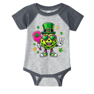 St. Patrick's Day Funny Lucky Pickleball Irish Shamrock Infant Baby Jersey Bodysuit