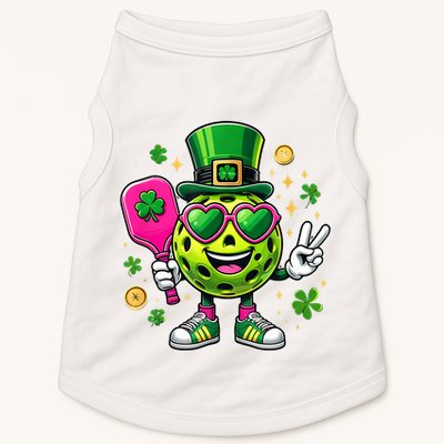 St. Patrick's Day Funny Lucky Pickleball Irish Shamrock Doggie Tank
