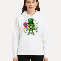 St. Patrick's Day Funny Lucky Pickleball Irish Shamrock Hoodie
