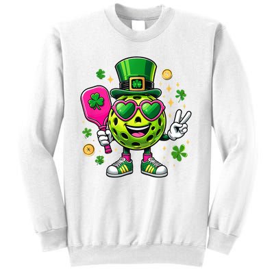 St. Patrick's Day Funny Lucky Pickleball Irish Shamrock Sweatshirt