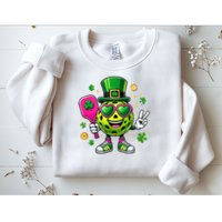 St. Patrick's Day Funny Lucky Pickleball Irish Shamrock Sweatshirt