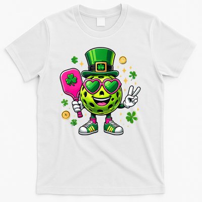 St. Patrick's Day Funny Lucky Pickleball Irish Shamrock T-Shirt