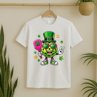 St. Patrick's Day Funny Lucky Pickleball Irish Shamrock T-Shirt