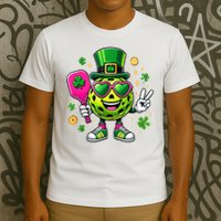 St. Patrick's Day Funny Lucky Pickleball Irish Shamrock T-Shirt