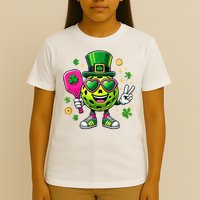 St. Patrick's Day Funny Lucky Pickleball Irish Shamrock T-Shirt