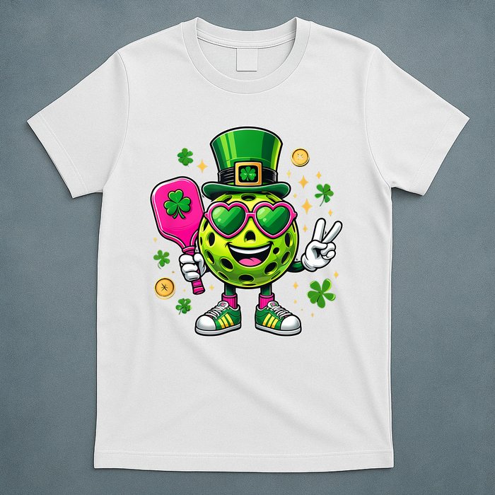 St. Patrick's Day Funny Lucky Pickleball Irish Shamrock T-Shirt