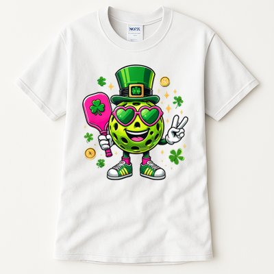 St. Patrick's Day Funny Lucky Pickleball Irish Shamrock Tall T-Shirt