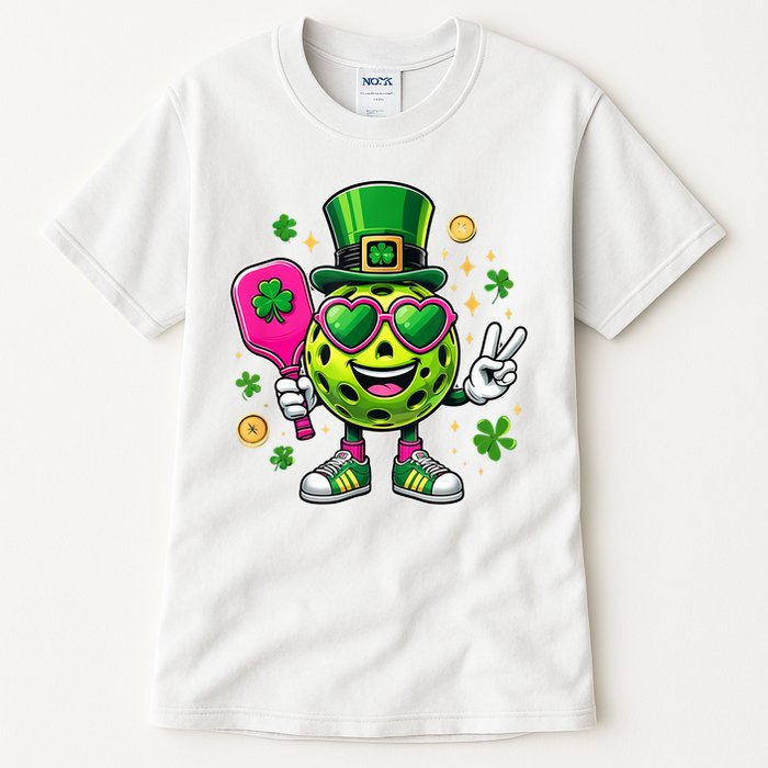 St. Patrick's Day Funny Lucky Pickleball Irish Shamrock Tall T-Shirt