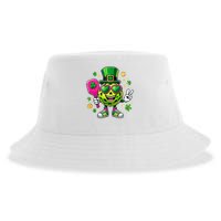 St. Patrick's Day Funny Lucky Pickleball Irish Shamrock Sustainable Bucket Hat