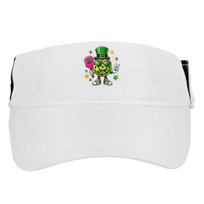 St. Patrick's Day Funny Lucky Pickleball Irish Shamrock Adult Drive Performance Visor