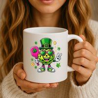 St. Patrick's Day Funny Lucky Pickleball Irish Shamrock Mug