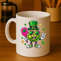 St. Patrick's Day Funny Lucky Pickleball Irish Shamrock Mug
