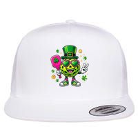 St. Patrick's Day Funny Lucky Pickleball Irish Shamrock Flatbill Hat