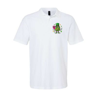 St. Patrick's Day Funny Lucky Pickleball Irish Shamrock Polo